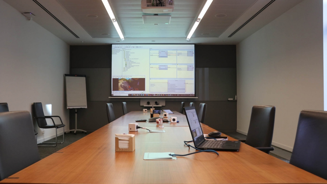 Large videoconference meeting room